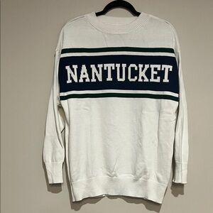 Nantucket Oversized crewneck sweater Mens size XS Womens S M Moonrise boating